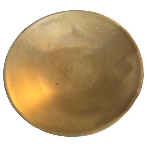 SET: Pier 1 Large Textured Pillar Candle w/ Brass-Toned Holder 8.25" tall x 4" d - Picture 12 of 13